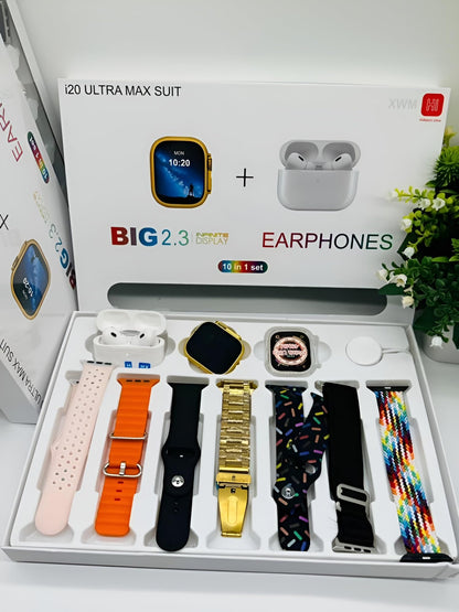 i20 Ultra Max Suit – Smart Watch & Earbuds Combo