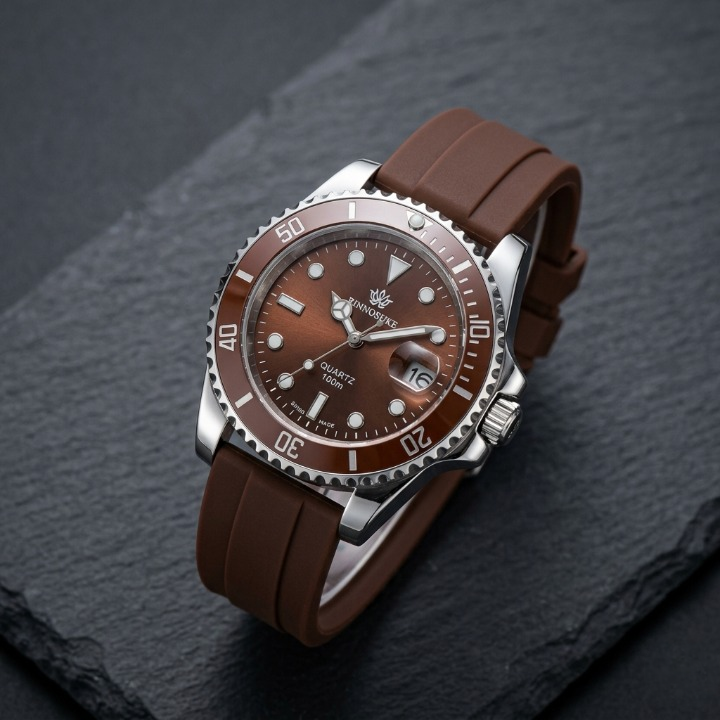 Luxe Brown Quartz Watch