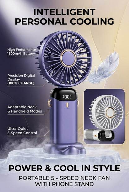 Smart Portable Fan with Digital Display