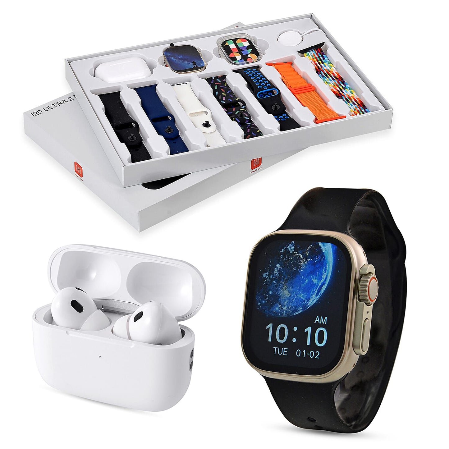 i20 Ultra Max Suit – Smart Watch & Earbuds Combo