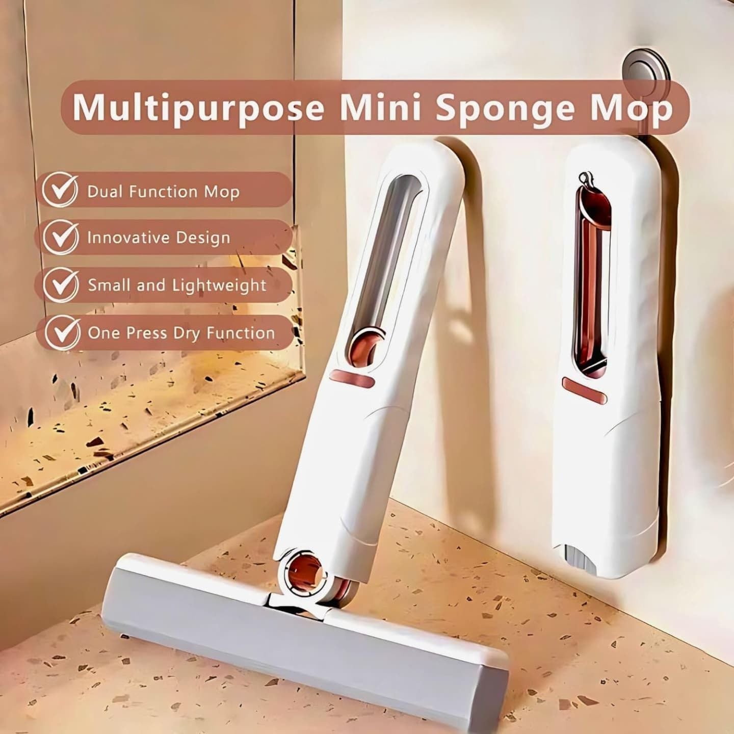 2-in-1 Self Squeeze Floor Wiper